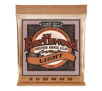 Ernie Ball Cuerdas para guitarra acústica Earthwood Light – Bronce fosforado, calibre 11-52