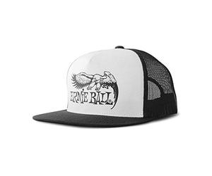 Ernie Ball Black with White Front and Black Eagle Logo Hat