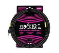 Ernie Ball Cable alargador de auriculares, 3,5 mm a 3,5 mm, 3 m - Negro