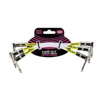 Ernie Ball - Cable de conexión, acodado/acodado, 3 unidades, 15,2 cm, color blanco