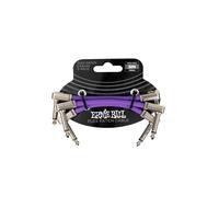 Ernie Ball Cable de conexión flexible de 7,6 cm, color morado, paquete de 3