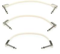 Ernie Ball - Cable de conexión plano para pedales, 15,2 cm, 3 unidades, color blanco