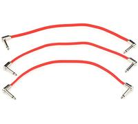 Ernie Ball - Cable de conexión plano para pedales, 3 unidades, 0,30 m, color rojo