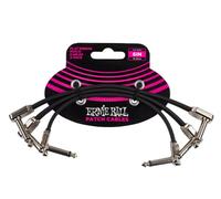 Ernie Ball - Cable de conexión plano para pedales, 3 unidades, 15,2 cm