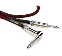 Ernie Ball Cable De Instrumento Trenzado Recto/Ángulo 25ft - Negro/Rojo