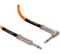 Ernie Ball Cable trenzado para instrumentos, recto/acodado, 3 m, color Naranja Neón