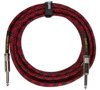 Ernie Ball Cable De Instrumento Trenzado Recto/Recto 18ft - Rojo/Negro