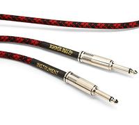 Ernie Ball Cable De Instrumento Trenzado Recto/Recto 18ft - Rojo/Negro