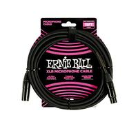Ernie Ball - Cable para micrófono XLR trenzado macho/hembra 4,6 m. Negro