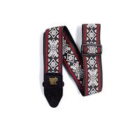 Ernie Ball - Correa para guitarra, jacquard, diseño en rojo y negro (Blackjack Red)