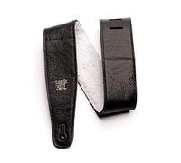 Ernie Ball - Correa para guitarra, piel italiana, ajustable, 6,3 cm, con forro de borreguillo, color negro