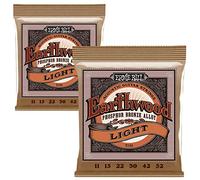 Ernie Ball Earthwood Light - Cuerdas para guitarra acústica, bronce fosforado, calibre 11-52