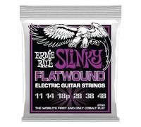 Ernie Ball Cuerdas para guitarra eléctrica Power Slinky Flatwound, calibre 11-48