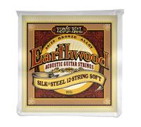 Ernie Ball Earthwood Silk and Steel Soft - Cuerdas para guitarra acústica de 12 cuerdas, bronce 80/20, seda y acero, calibre 9-46