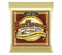 Ernie Ball Earthwood Cutom Light - Cuerdas para guitarra acústica de 12 cuerdas, bronce 80/20, calibre 10-48