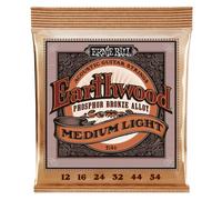 Ernie Ball Earthwood Medium Light - Cuerdas para guitarra acústica, bronce fosforado, calibre 12-54