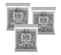 Ernie Ball Ernesto Palla - Cuerdas de guitarra clásica de nailon, color negro y plateado, paquete de 3