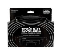Ernie Ball Flex Patch Cables - Pedalera, paquete múltiple, color negro