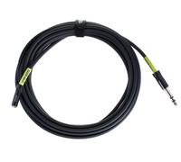 Ernie Ball Cable alargador de auriculares, 1/4 pulg a 3,5 mm, 6,1 m - Negro
