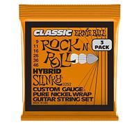 Ernie Ball Hybrid Slinky Classic Rock n' Roll Pure Nickel Electric Gtr Strings 3 Pack - 9-46 Gauge