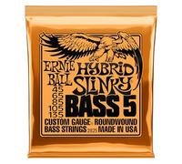 Ernie Ball Hybrid Slinky Cuerdas de Bajo Eléctrico de 5 Cuerdas Entorchado de Níquel 45-135