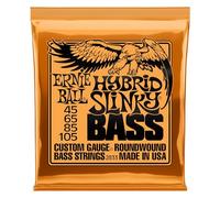 Ernie Ball Hybrid Slinky - Cuerdas para bajo eléctrico, entorchado de níquel, calibre 45-105