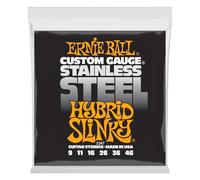Ernie Ball Hybrid Slinky - Cuerdas para guitarra eléctrica, entorchado de acero inoxidable, calibre 9-46