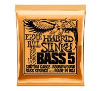 Ernie Ball Hybrid Slinky Nickel Wound 5-String Bass Strings 45-135