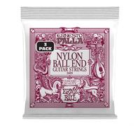 Ernie Ball Ernesto Palla - Cuerdas para guitarra española con margen de bola, negras y doradas Paquete 3