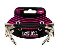 Ernie Ball P06220 3" Flat Ribbon Patch Cable 3-Pack
