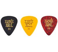 Ernie Ball P09180 - Púas para guitarra, celulosa, gruesas, bolsa de 12, colores variados