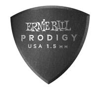 Ernie Ball Prodigy - Púas para guitarra, 1,5 mm, diseño de escudo grande, 6 unidades, color negro