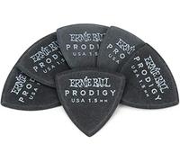 Ernie Ball Prodigy - Púas para guitarra, 1,5 mm, 6 unidades, diseño de escudo, color negro