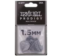 Ernie Ball Prodigy - Púas para guitarra, 1,5 mm, 6 unidades, multipaquete, color negro