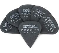 Ernie Ball Prodigy - Púas para guitarra, 1,5 mm, puntiagudas, 6 unidades, color negro