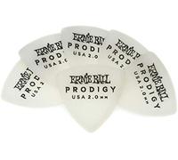 Ernie Ball Prodigy - Púas para guitarra, 2 mm, diseño de escudo, 6 unidades, color blanco