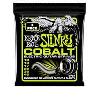 Ernie Ball Regular Slinky Cobalt - Cuerdas para guitarra eléctrica, cobalto, 3 paquetes, calibre 10-46