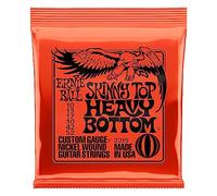 Ernie Ball Skinny Top Heavy Bottom Slinky - Cuerdas para guitarra eléctrica, entorchado de níquel, 1 paquete, calibre 10-52