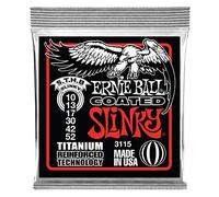 Ernie Ball Skinny Top Heavy Bottom Slinky RPS - Cuerdas para guitarra eléctrica, titanio, revestidas, calibre 10-52