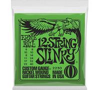 Ernie Ball Slinky - Cuerdas para guitarra eléctrica de 12 cuerdas, entorchado de níquel, calibre 8-40