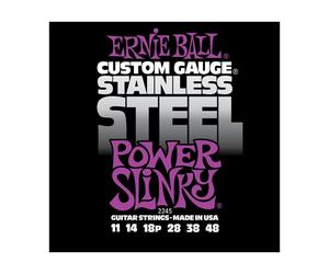 Ernie Ball Stainless Steel Power Slinky 2245 Guitar Strings 11-48