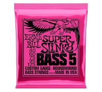 Ernie Ball Super Slinky - Cuerdas para bajo eléctrico de 5 cuerdas, entorchado de níquel, calibre 40-125