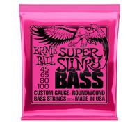 Ernie Ball Super Slinky - Cuerdas para bajo eléctrico, entorchado de níquel, calibre 45-100