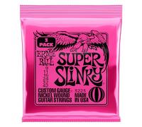 Ernie Ball Super Slinky - Cuerdas para guitarra eléctrica, entorchado de níquel, 3 paquetes, calibre 9-42