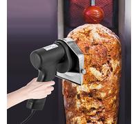 ERnonde Cuchillo eléctrico Schawarma, cortador de carne kebab de 120 W, cortador de kebab eléctrico, cuchillo kebab turco, grosor de corte ajustable 0-10 mm, ergonómico