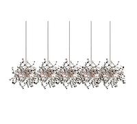ERNP Colgante moderno para el accesorio de iluminación de la sala de estar del guardarropa, pequeño durante la luz, candelabros de fuegos artificiales creativos, candelabro de arte de acero inoxi