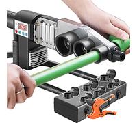 ERNP Máquina de Soldadura por fusión de tuberías, máquina de Soldadura por fusión de Tubos de plástico, con/Tijeras + Kit de Caja, para soldar (20-32 mm/20-63 mm) tuberías Ppr/PE/PP,63#