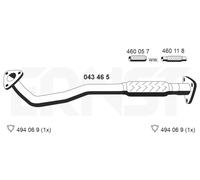 ERNST 043465 Tubo de escape para OPEL Vectra C Caravan (Z02) Vectra C GTS (Z02)
