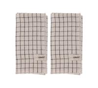 ERNST 2 Servilletas a cuadros Ernst 40x40 cm Negro-beige