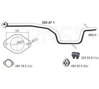 ERNST 305471 Tubo de escape para FORD MONDEO IV Turnier (BA7)